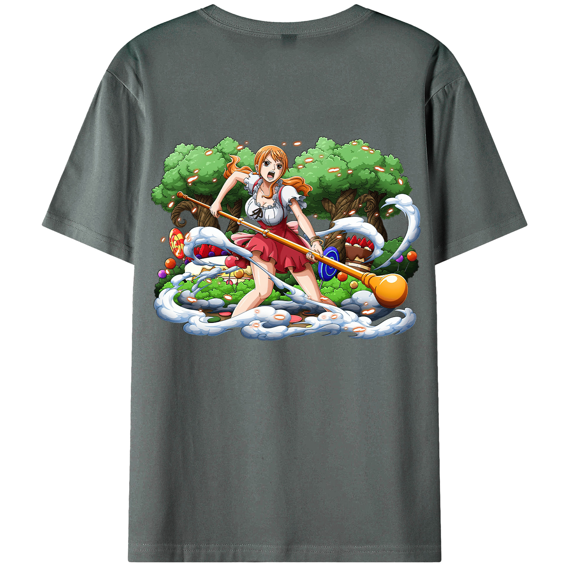 ワンピース ナミ ONE PIECE Nami 綿100％半袖Tシャツ（背面プリント）